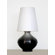 Babette Holland Palermo Table Lamp with White Linen Shade in Smoke and Mirrors