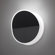 Vibia Beta Round Wall Sconce in Soft Black Lacquer