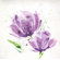 Graham & Brown Lilac Fleur Printed Canvas Art - 12" X 12"