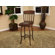 American Heritage Lancaster Stool in Ginger Spice with Bourbon Leather