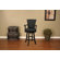 American Heritage Auburn Stool in Antique Black with Black Leather