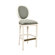 American Heritage Dante Stool in White with Pet Microfiber