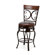 American Heritage Treviso Stool in Pepper with Bourbon Leather