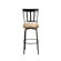 American Heritage Skyline Stool in Black with Coffee Microfiber