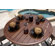Hospitality Rattan Outdoor Slatted Aluminum Round Pub Bar Table