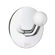 Smedbo Beslagsboden Single Hook with White Knob in Polished Stainless Steel