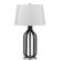 Cal Lighting Cage Metal Table Lamp in Black/Brushed Steel