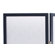 Adesso Toronto Folding Screen in Black Wood with Plexiglass Panels