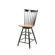 International Concepts Madison Park 24" Spindleback Swivel Counter Stool in Black/Cherry