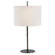 Fangio Lighting Table Lamp in Black with Hard Back Linen Shade