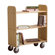 Diversified Woodcrafts Solid Oak Book Truck With 3 Flat Shelves