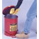 Justrite Gallon Red Oily Waste Can With Foot Lever Opening Device