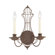Quoizel Laila Two Light Wall Sconce in Rustic Antique Bronze