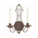 Quoizel Laila Two Light Wall Sconce in Rustic Antique Bronze