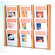 Wooden Mallet Nine Pocket Acrylic and Oak Wall Display