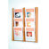 Wooden Mallet Six Pocket Acrylic and Oak Wall Display