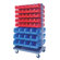 Quantum Storage Mobile Double Sided Louvered Rack with Various Bin Sizes (Complete Package)