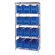 Quantum Storage Q-Stor 5 Shelf Unit with Giant Hopper Bins (74" H x 36" W x 18" D) with Optional Mobile Kit