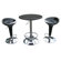 Boraam Industries Inc Luna Adjustable 3 Piece Pub Set in Black