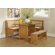 Linon Microfiber Nook Table in Cherry