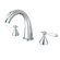 Elements of Design Double Handle Deck Mount Roman Tub Faucet Trim Porcelain Lever Handle