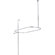 Elements of Design Oval Shower Rise with Enclosure