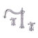 Elements of Design Heritage Double Handle Deck Mount Roman Tub Faucet Trim Metal Cross Handle