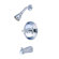 Elements of Design Vintage Thermostatic Pressure Balanced Tub and Shower Faucet with Metal Cross Handles