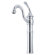 Elements of Design Single Hole Vessel Sink Faucet with Plate And Metal Lever Handle
