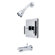 Elements of Design Volume Control Tub and Shower Faucet with Metal Lever Handles