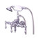 Elements of Design Vintage Three Handle Wall Mount Clawfoot Tub Faucet with Handshower