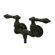 Elements of Design Vintage Double Handle Wall Mount Clawfoot Tub Faucet Trim Metal Lever Handle