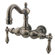 Elements of Design Hot Springs Double Handle Wall Mount Clawfoot Tub Faucet Trim Metal Lever Handle