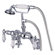 Elements of Design Hot Springs Double Handle Deck Mount Clawfoot Tub Faucet Trim Porcelain Lever Handle