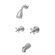 Elements of Design Magellan Diverter Tub Shower Faucet with Metal Cross Handles