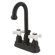 Elements of Design Centerset Bathroom Faucet with Double Porcelain Cross Handles
