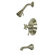 Elements of Design Heritage Thermostatic Pressure Balanced Tub and Shower Faucet with Metal Cross Handles