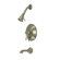 Elements of Design Heritage Thermostatic Pressure Balanced Tub and Shower Faucet with Porcelain Lever Handles