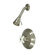 Elements of Design Vintage Thermostatic Pressure Balanced Shower Faucet with Porcelain Cross Handles