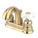 Elements of Design Chicago Centerset Bathroom Sink Faucet with Double Porcelain Cross Handles