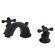 Elements of Design Magellan Widespread Bathroom Faucet with Double Cross Handles