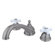 Elements of Design Double Handle Deck Mount Roman Tub Faucet Trim Porcelain Cross Handle