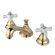 Elements of Design Widespread Bathroom Faucet with Double Porcelain Cross Handles
