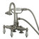 Elements of Design Vintage Three Handle Wall Mount Clawfoot Tub Faucet with Handshower