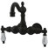 Elements of Design Hot Springs Double Handle Deck Mount Clawfoot Tub Faucet Trim Porcelain Lever Handle