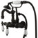 Elements of Design Hot Springs Three Handle Wall Mount Clawfoot Tub Faucet with Hand Shower