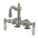 Elements of Design Hot Springs Double Handle Deck Mount Clawfoot Tub Faucet Trim Porcelain Lever Handle