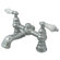 Elements of Design Hot Springs Double Handle Deck Mount Clawfoot Tub Faucet Trim Porcelain Lever Handle