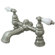 Elements of Design Hot Springs Double Handle Deck Mount Clawfoot Tub Faucet Trim Porcelain Lever Handle