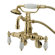 Elements of Design Hot Springs Three Handle Wall Mount Clawfoot Tub Faucet with Handshower
